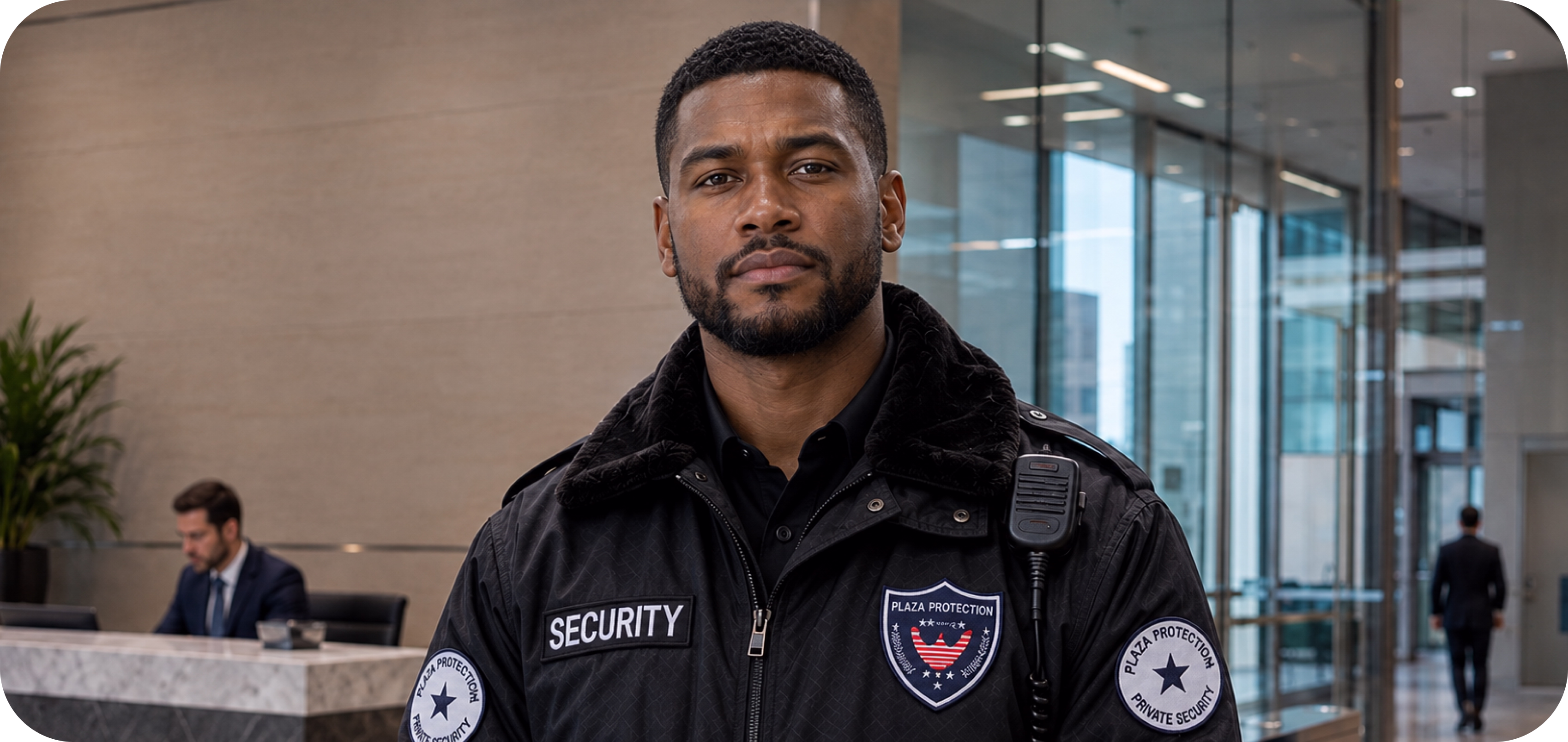 Plaza Protection Security Guard Providing Industry-Specific Protection