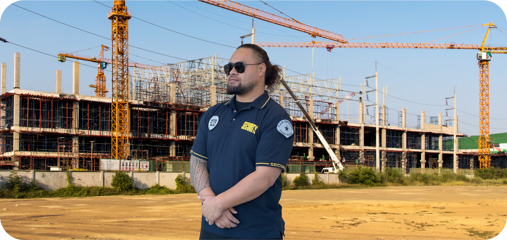 Plaza Protection Security Guard Providing Industry-Specific Protection