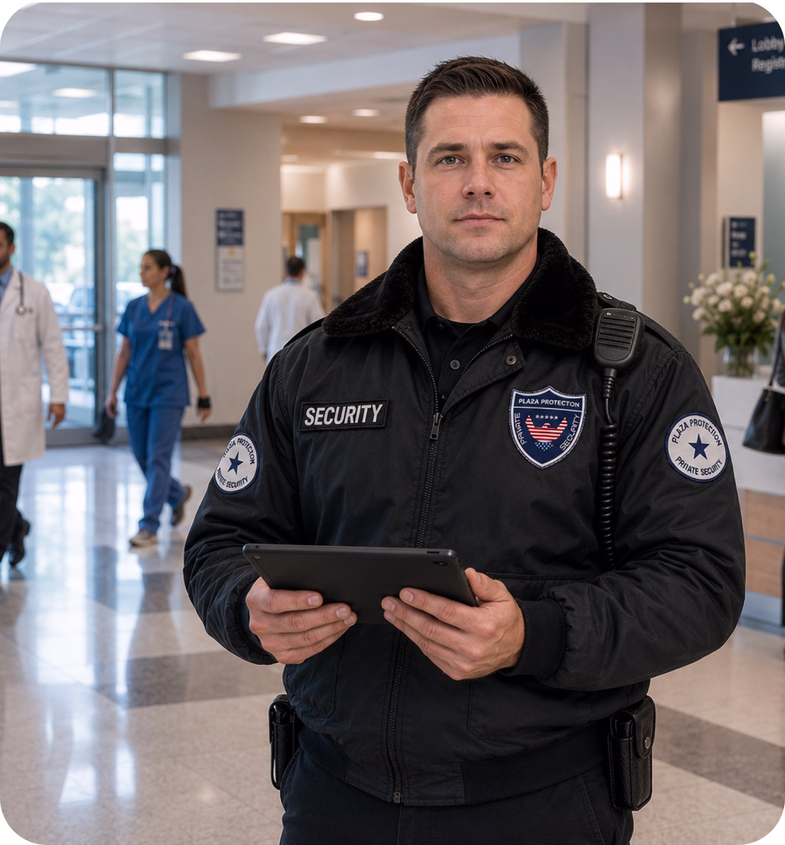 Hospital Security Guard Ensuring Safety