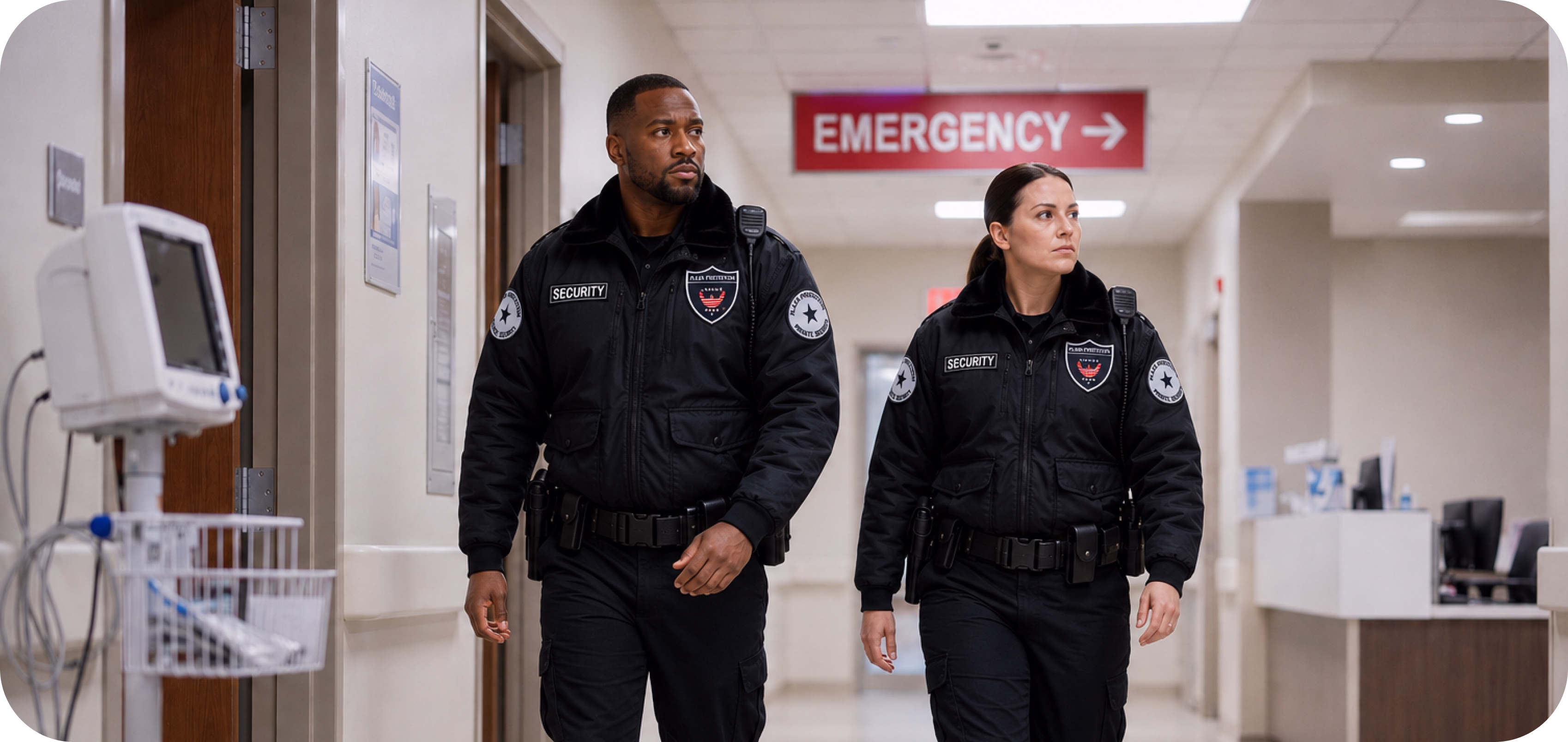 Plaza Protection Security Guard Providing Industry-Specific Protection