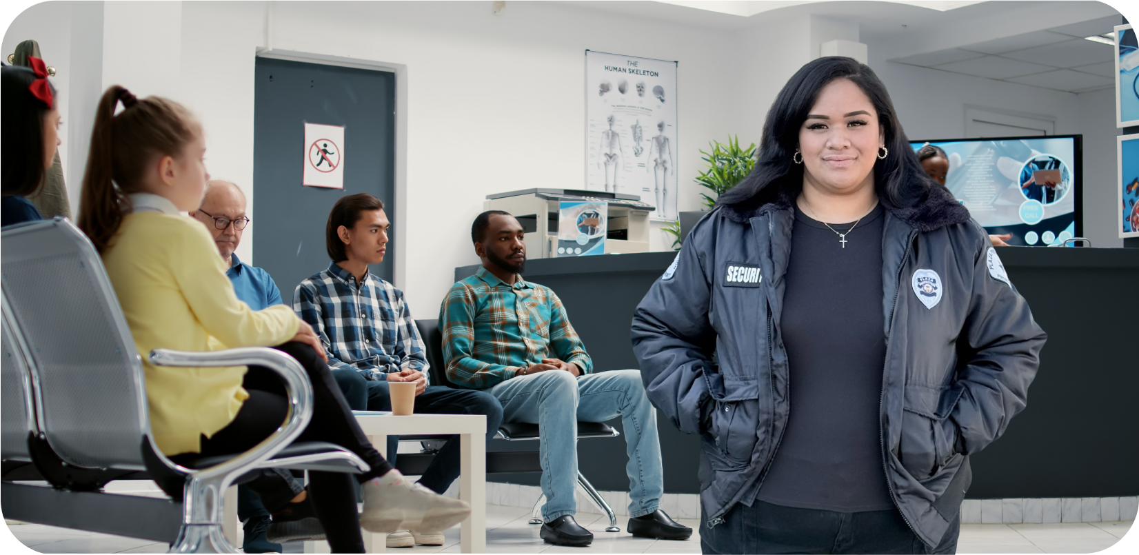 Plaza Protection Security Guard Providing Industry-Specific Protection