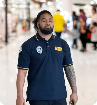 Professional Security Guard Standing on Duty